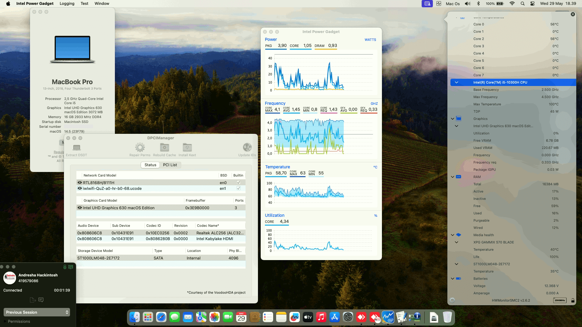 Success Hackintosh macOS Sonoma 14.5 Build 23F79 in Asus TUF Gaming F15 FX506LI-I55TB6T-0